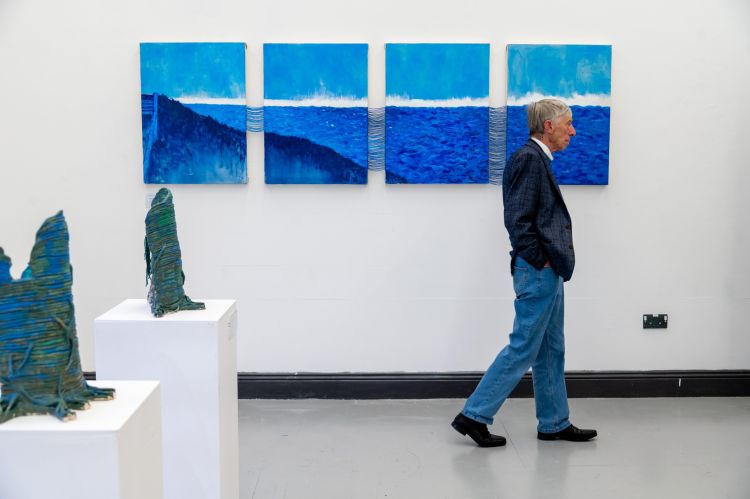 Installation view of an exhibition in a gallery