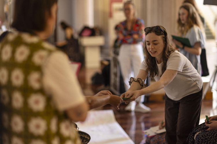 People taking part in a creative workshop