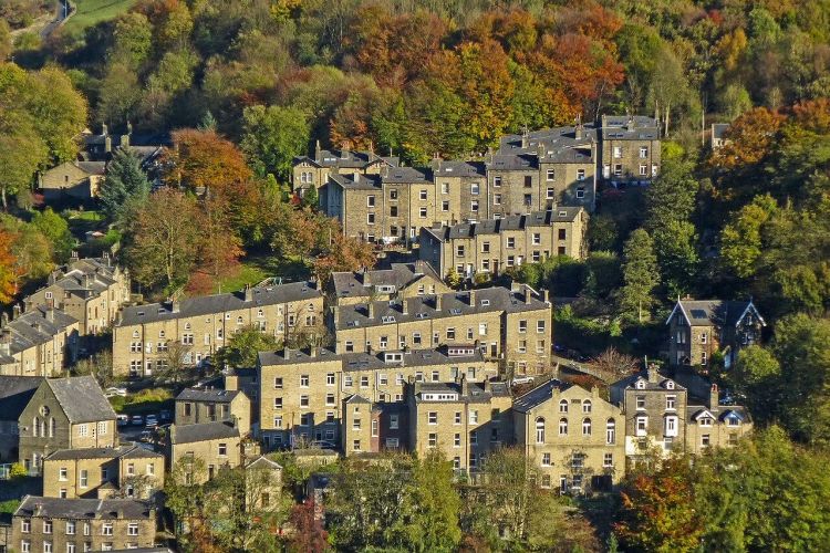 Rows of houses in Hebden Bridge