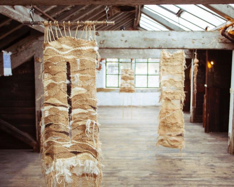 Artworks in a gallery space