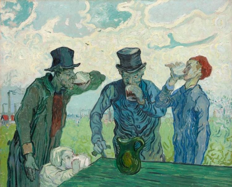 Vincent van Gogh, The Drinkers, Saint-Rémy-de-Provence, 1890 (detail). Oil on canvas.