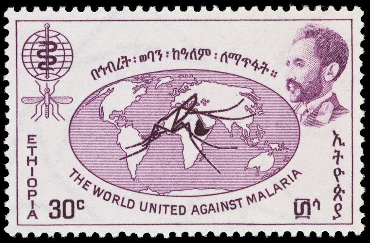 he world united against malaria : 30c : Ethiopia. Wellcome Collection. Source: Wellcome Collection.