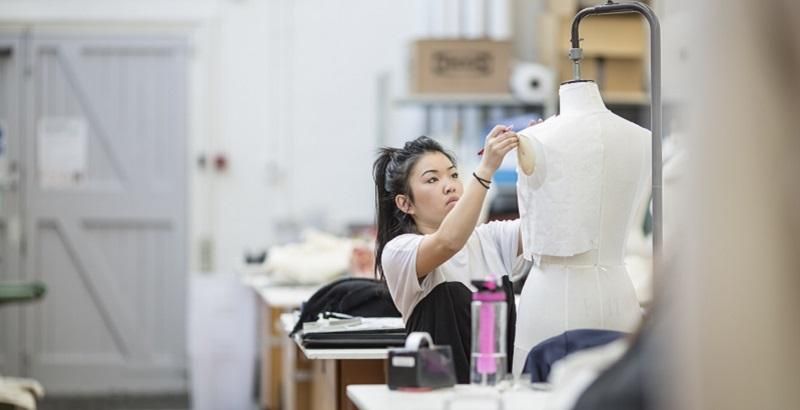 Fashion student in the School of Design