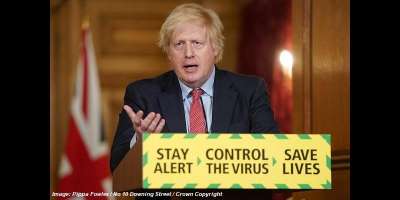 PM Boris Johnson delivering coronavirus briefing