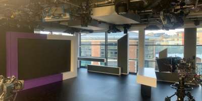 Channel 4's news studio.