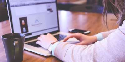 Female hands and keyboard