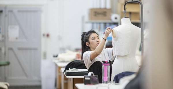 Fashion student in the School of Design