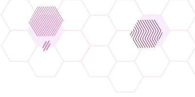 Hexagons with pink outline