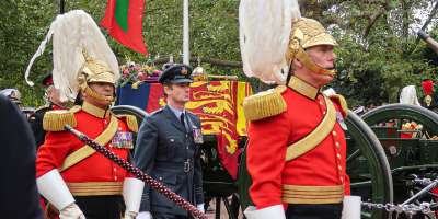 Queen Elizabeth II's  funeral procession
via Wikimedia Commons/James Boyes