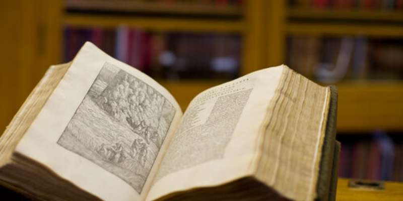 An open book. Special Collections in the Brotherton Library